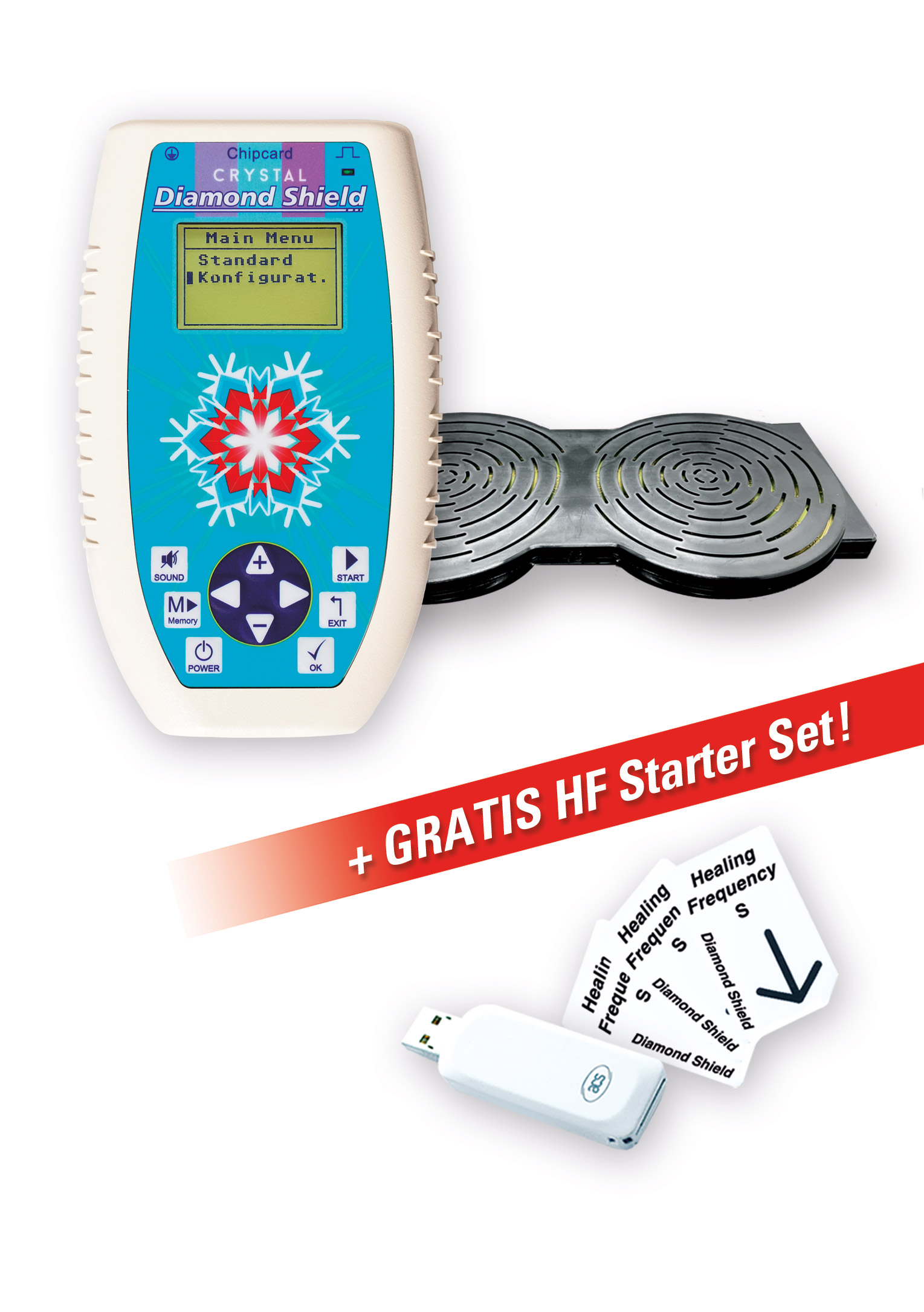 Diamond Shield Crystal Zapper con amplificatore frattale